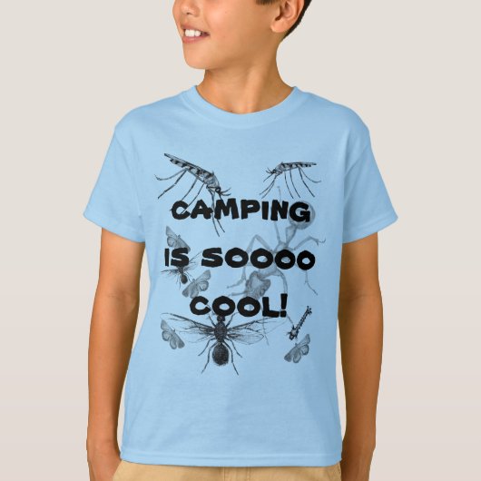 Funny Camping is Cool Bugs Kinder T-shirt (Voorkant)