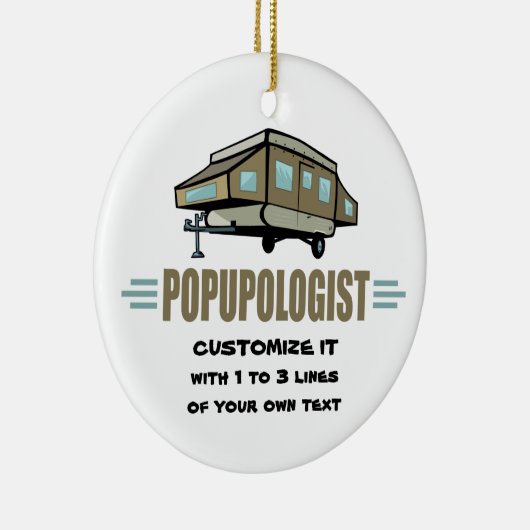 Funny Camping Keramisch Ornament (Rechts)