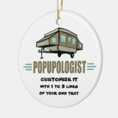 Funny Camping Keramisch Ornament (Links)