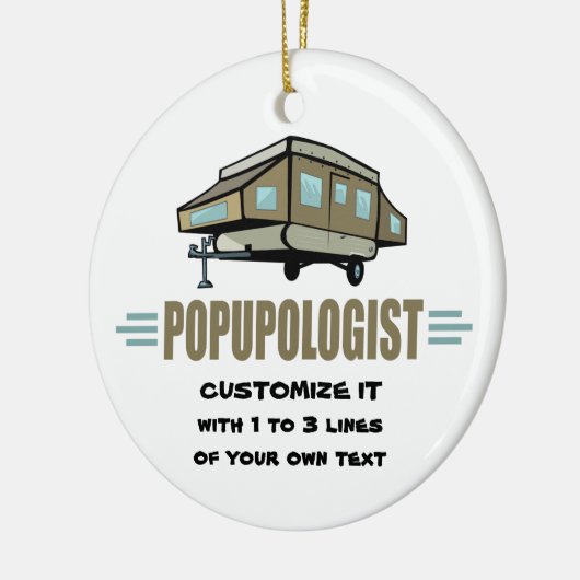 Funny Camping Keramisch Ornament (Links)