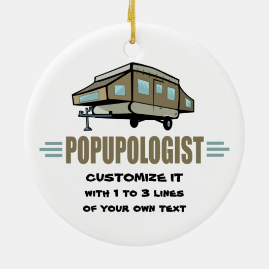 Funny Camping Keramisch Ornament (Achterkant)