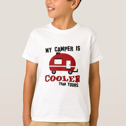 Funny Camping Kinder T-Shirt (Voorkant)