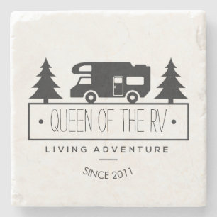 Funny Camping Koningin van de RV RVer RVing in r Stenen Onderzetter