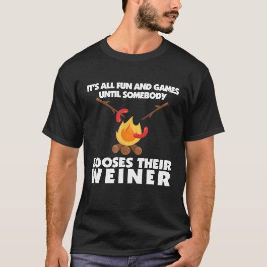 Funny Camping laat je wasmachine los. T-shirt (Voorkant)