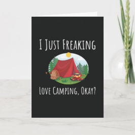 Funny Camping Lover Cards Camper Outdoors Campfire Kaart