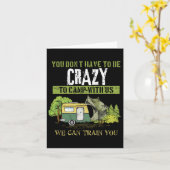 Funny Camping Lover Crazy Camping Joke Gift Design Kaart (Gele Bloem)