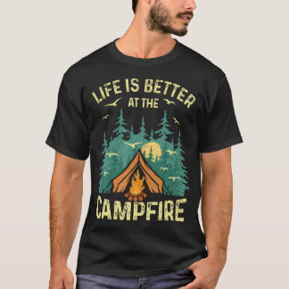 Funny Camping Lover Design For Men Women Camping V T-shirt