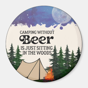Funny Camping Magneet
