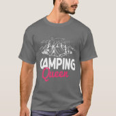 Funny Camping Queen Matching Design retro T-shirt (Voorkant)