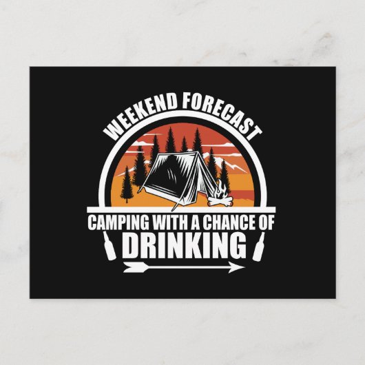 Funny camping quote feestdagenkaart (Voorkant)