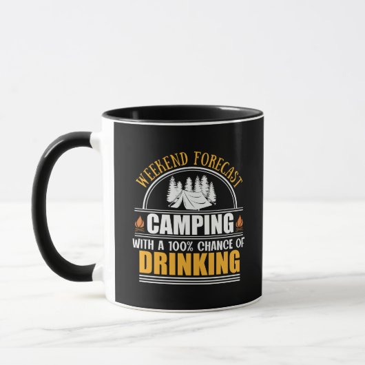 Funny camping quote mok (Links)