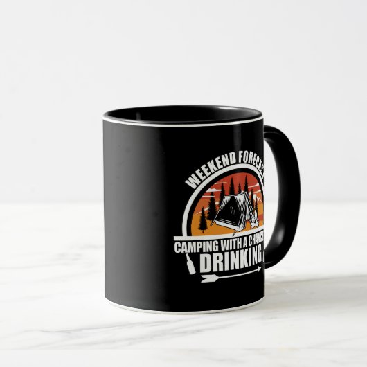 Funny camping quote mok (Voorkant rechts)