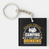 Funny camping quote sleutelhanger (voorkant)