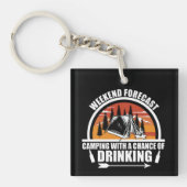 Funny camping quote sleutelhanger (voorkant)