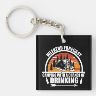 Funny camping quote sleutelhanger