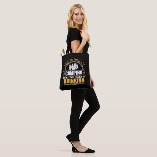Funny camping quote tote bag (Op model)