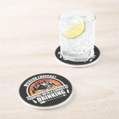 Funny camping quote zandsteen onderzetter (Zijkant)