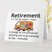 Funny Camping Retirement Definition Kaart (Gele Bloem)