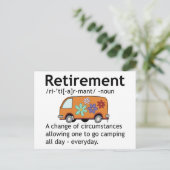 Funny Camping Retirement Definition Kaart (Staand voorkant)