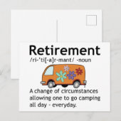 Funny Camping Retirement Definition Kaart (Voorkant / Achterkant)