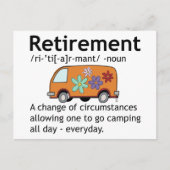 Funny Camping Retirement Definition Kaart (Voorkant)