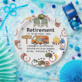 Funny Camping Retirement Definition Papieren Bordje (Feest)