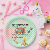 Funny Camping Retirement Definition Papieren Bordje (Feest)