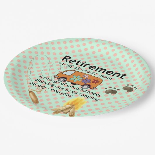Funny Camping Retirement Definition Papieren Bordje (Gekanteld)