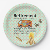 Funny Camping Retirement Definition Papieren Bordje (Voorkant)