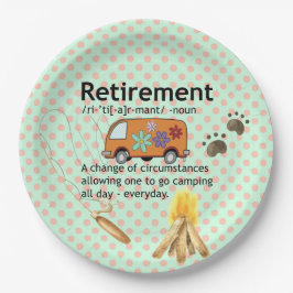 Funny Camping Retirement Definition Papieren Bordje