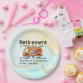 Funny Camping Retirement Definition Papieren Bordje (Feest)