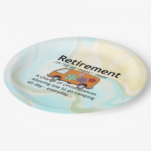 Funny Camping Retirement Definition Papieren Bordje (Gekanteld)