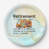 Funny Camping Retirement Definition Papieren Bordje (Voorkant)