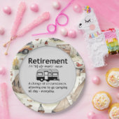 Funny Camping Retirement Definition Papieren Bordje (Feest)