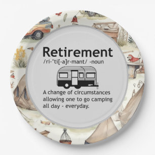 Funny Camping Retirement Definition Papieren Bordje