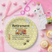 Funny Camping Retirement Definition Papieren Bordje (Feest)