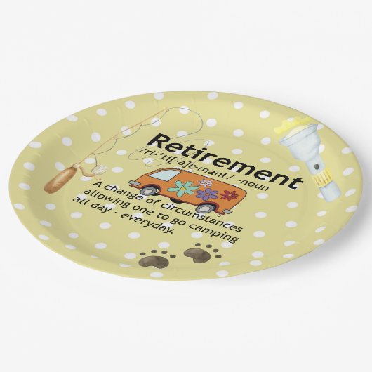 Funny Camping Retirement Definition Papieren Bordje (Gekanteld)