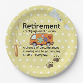 Funny Camping Retirement Definition Papieren Bordje