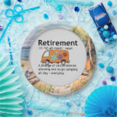Funny Camping Retirement Definition Papieren Bordje (Feest)