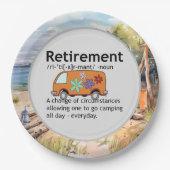 Funny Camping Retirement Definition Papieren Bordje (Voorkant)