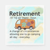 Funny Camping Retirement Definition Servet (Voorkant)