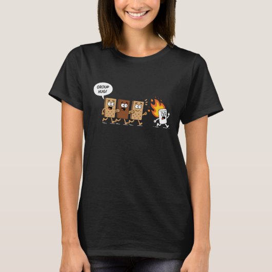 Funny Camping S'mores Group Hug Cute Marshmallow C T-shirt (Voorkant)