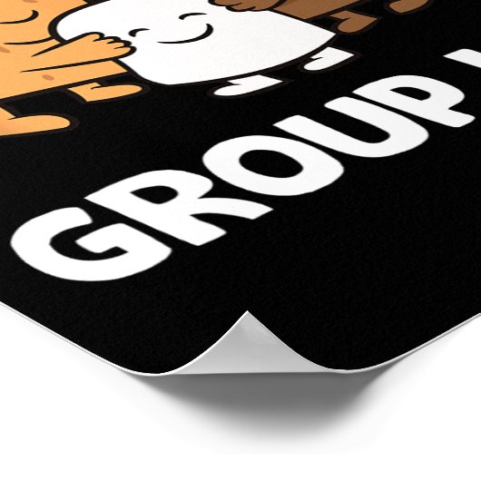 Funny Camping Smores Group Hug Cute S'mores 1  Poster (Hoek)