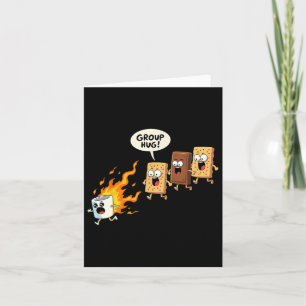 Funny Camping Smores Group Hug Cute S'mores Kaart