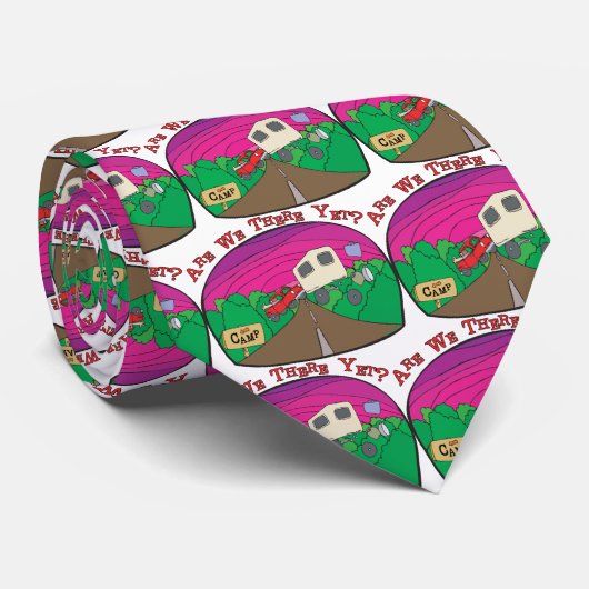 Funny Camping Stropdas (Opgerold)