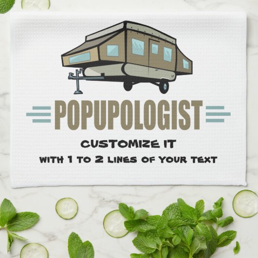 Funny Camping Theedoek (Gevouwen)