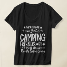 Funny Camping Vrienden Kleine Bende Dames V-Neck