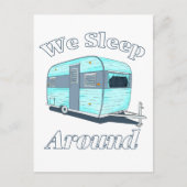 Funny Camping We slapen rond RV Briefkaart (Voorkant)