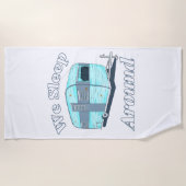 Funny Camping We slapen rond RV Strandlaken (Voorkant)