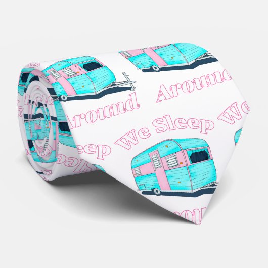 Funny Camping We slapen rond RV Stropdas (Opgerold)